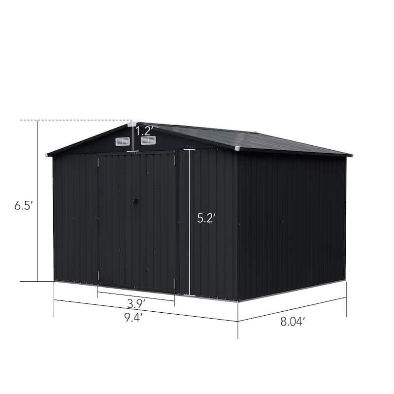 8' x 10' Outdoor Metal Storage Shed