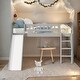 preview thumbnail 14 of 24, Twin size Loft Bed with Slide and Ladder Gray