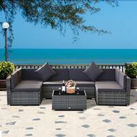 Siara 7 Piece Rattan Wicker Sectional Patio Set By Havenside Home Overstock 27619016