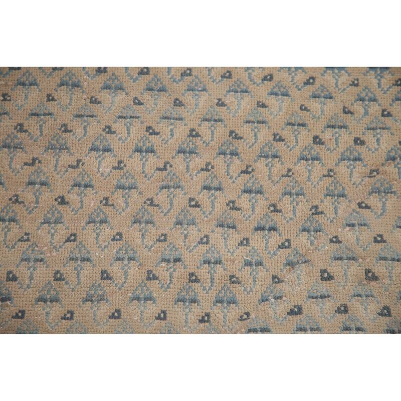 Hand Knotted Oriental 100% Wool Carpet Traditional All-Over Beige & Ivories Botemir Area Rug - 5' 10'' X 4' 11''