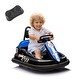 preview thumbnail 30 of 43, 6V Kids Ride on Electric Go Kart Bumper Car W/Parents Remote Control,Three Speed Adjustable and LED Lights Black