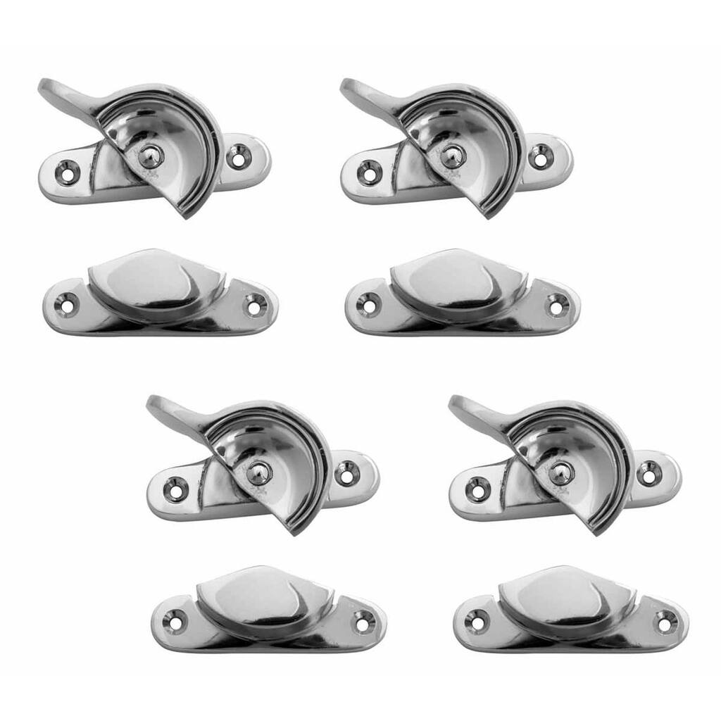 4 Traditional Solid Brass Window Sash Lock Chrome | Renovator's Supply