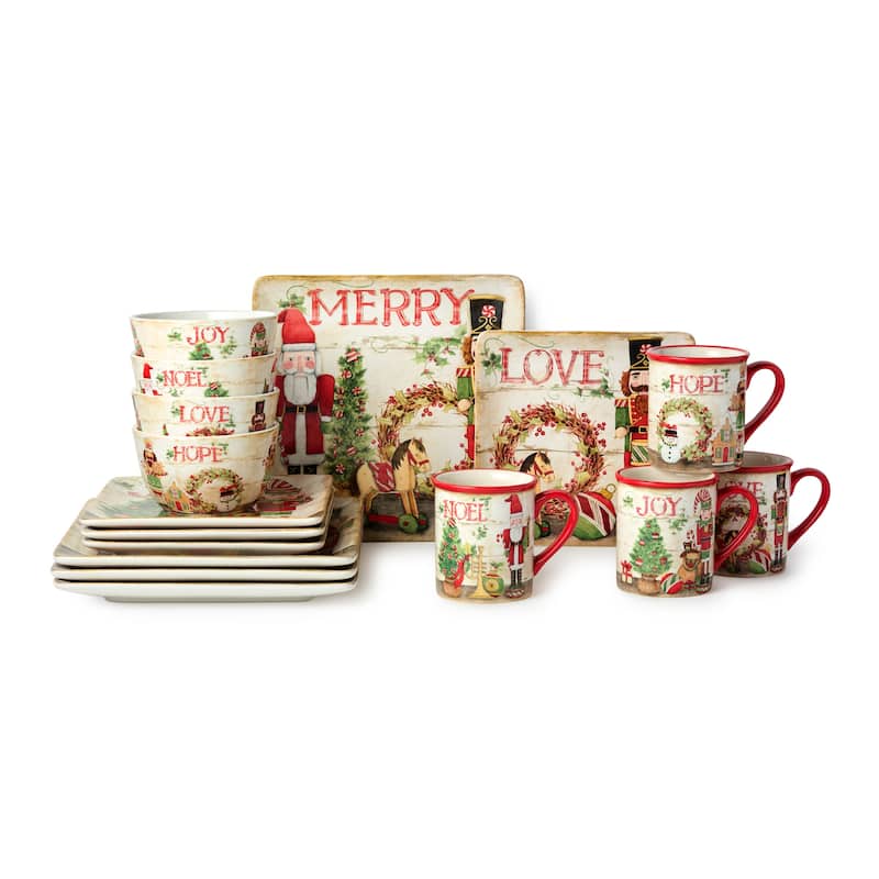 Certified International Nutcracker Parade 16pc Dinnerware Set, Service for 4