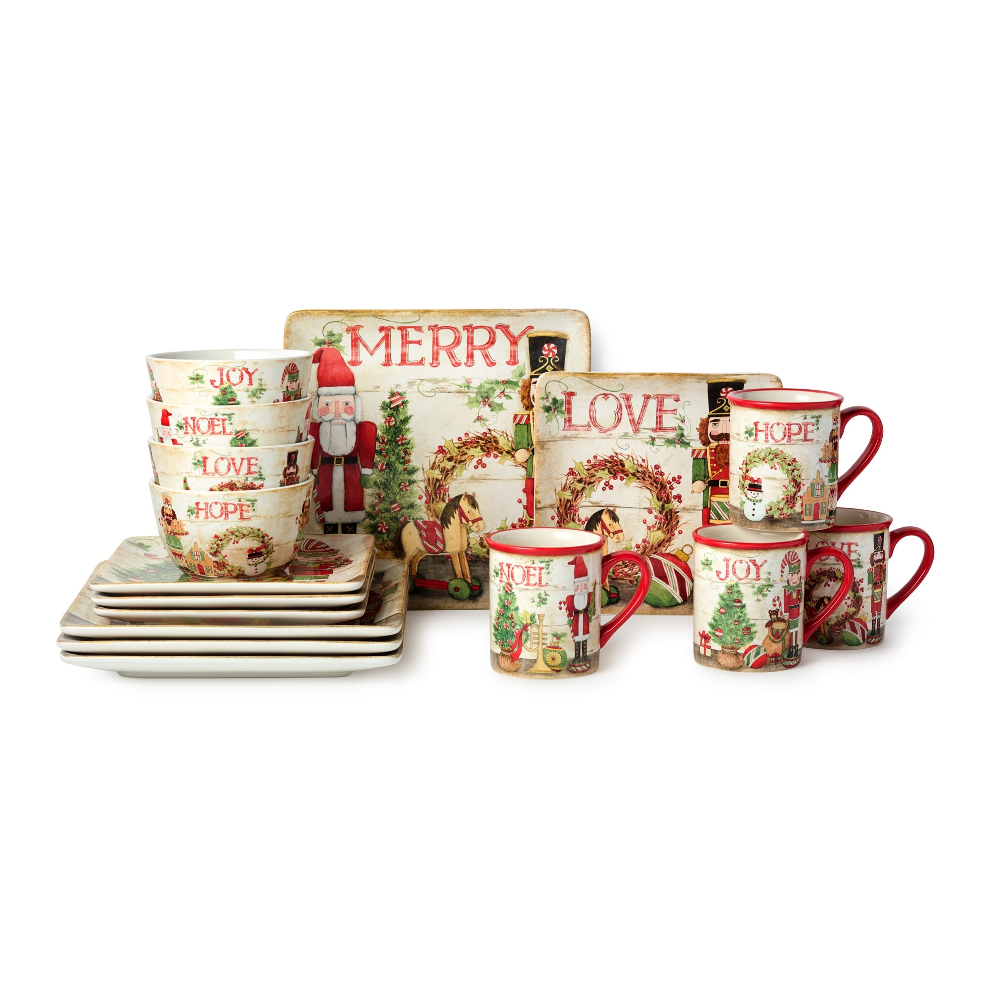 Certified International Nutcracker Parade 16pc Dinnerware Set, Service for 4