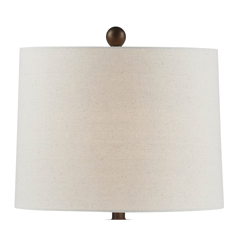 Muir 28" Table Lamp with Linen Shade, Bronze (Set of 2)