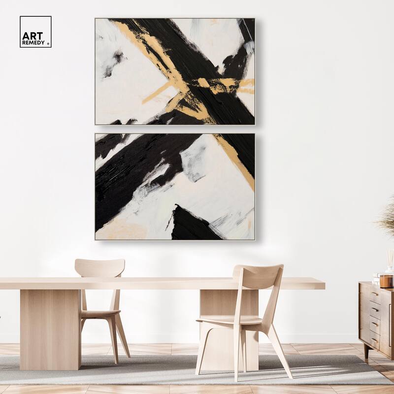 Weight of Black III Canvas Set of 2 by Art Remedy