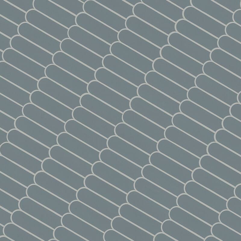 Ackland AKM-P-12X12SCG-CA 12" x 12" Porcelain Wave Floor and Wall - Blue Maris