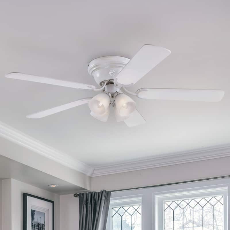 Westinghouse Lighting Contempra IV 52-Inch 5-Blade Indoor Ceiling Fan with Dimmable LED Light and Frosted Ribbed Glass