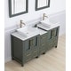 preview thumbnail 28 of 28, Vanity Art 60" Double Sink Bathroom Vanity Set with Engineered Marble Top and Free Mirror - 60 W X 18.5 D X 31.1 H