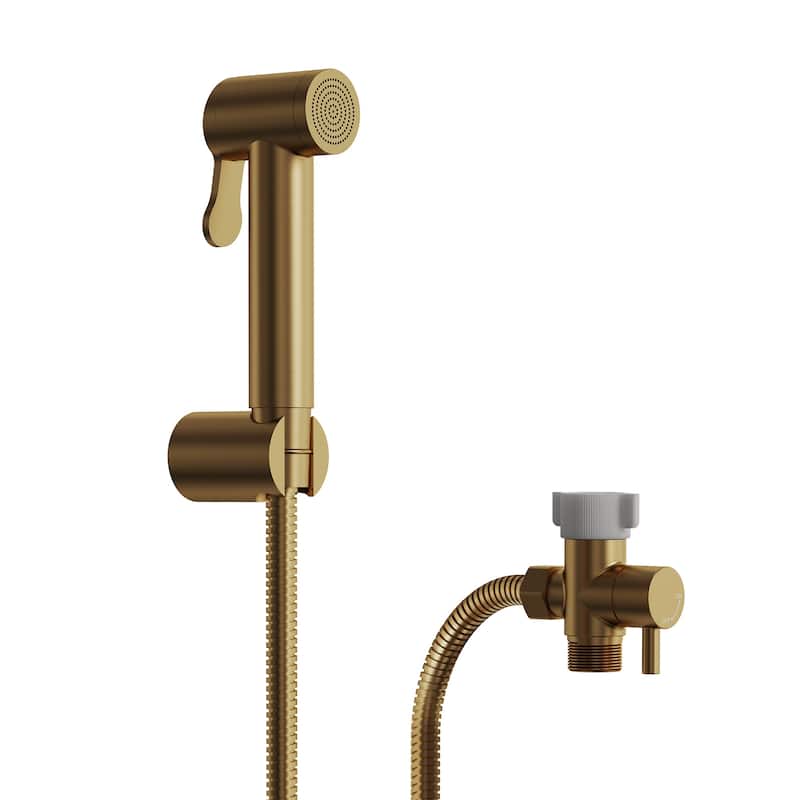 Multi-Purpose Handheld Bidet Sprayer Round Bidet Sprayer Set - Brushed Gold