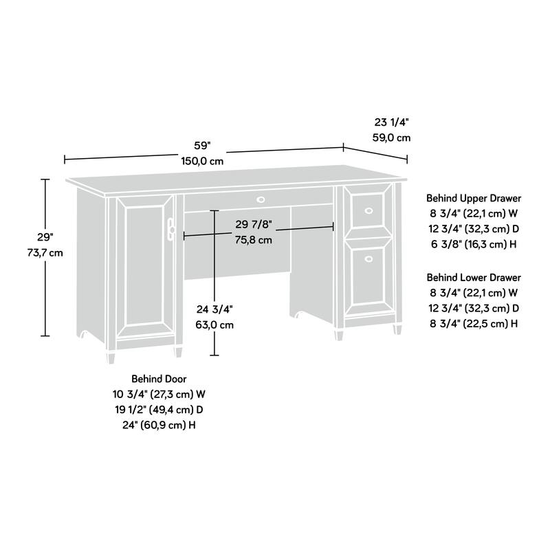 Engineered Wood Coastal Computer Desk with Slide-Out Keyboard Tray, Gray