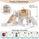 preview thumbnail 6 of 5, Beige Coffee Toddler Slide, Slide for Toddlers Age 1-3, Indoor Outdoor Backyard Playground Baby Slide Toy