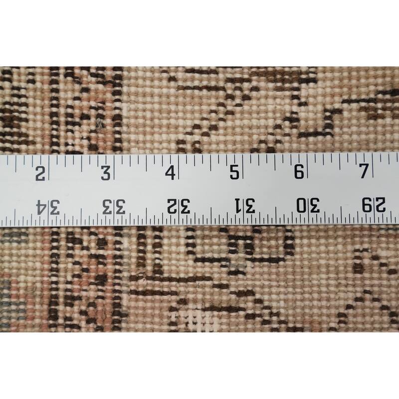 Hand Knotted Oriental 100% Wool Carpet Traditional Floral Peach Tabriz Area Rug - 10' 8'' X 9' 1''
