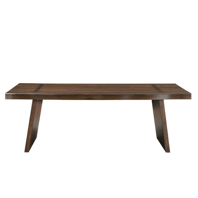 HomeRoots 86" Dark Brown Wood Live Edge Dining Table - 86.00 in. x 30.00 in. x 40.00 in.