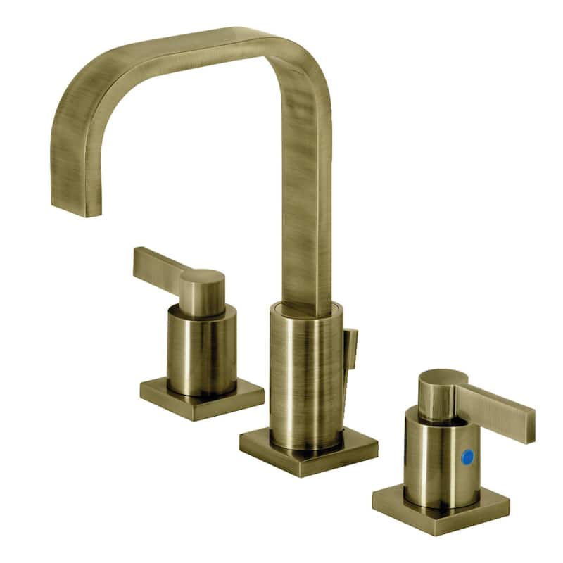 Kingston Brass NuvoFusion 1.2 GPM Widespread Bathroom Faucet with - Vintage Brass
