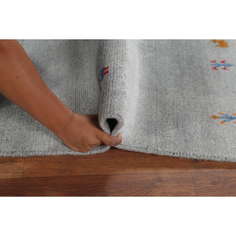 Gabbeh Oriental Area Rug Handmade Wool Carpet - 3'6"x 6'6"