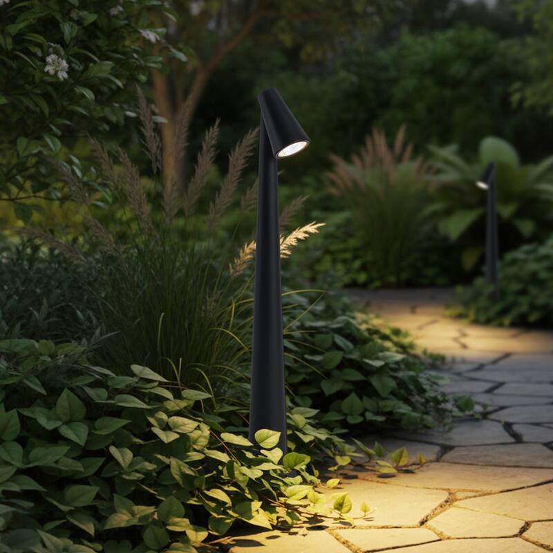 C Cattleya Low-Voltage Matte Black Aluminum 3000K LED Outdoor Path Light