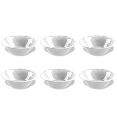 Abode Homewares by TarHong Bamboo Raised Rim Small Bowl , 6.5", 17.7 oz, Set of 6