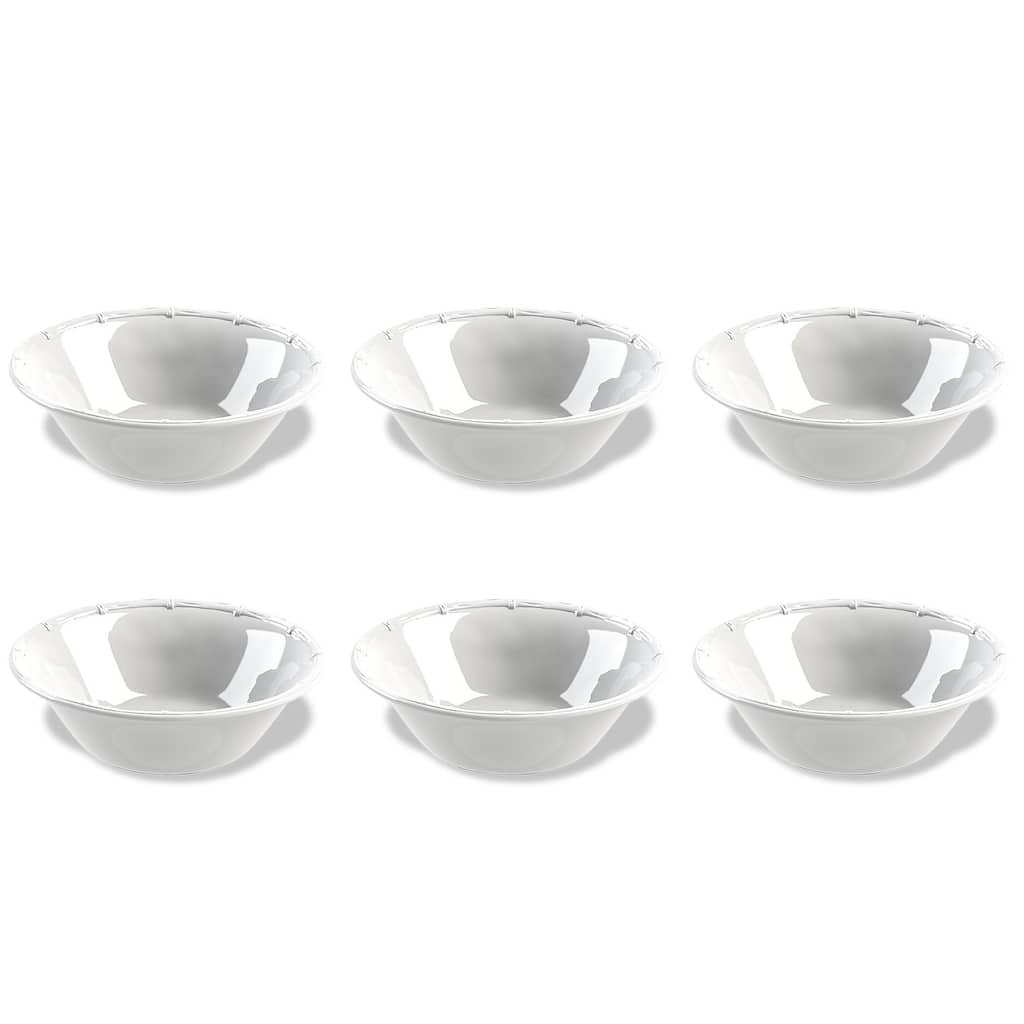 Abode Homewares by TarHong Bamboo Raised Rim Small Bowl , 6.5", 17.7 oz, Set of 6