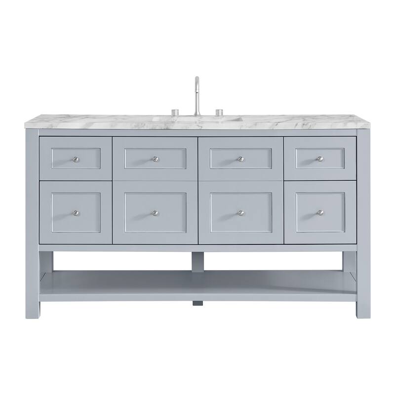 James Martin Vanities 330-V60S-3CAR Breckenridge 60" Free Standing - Serenity Blue
