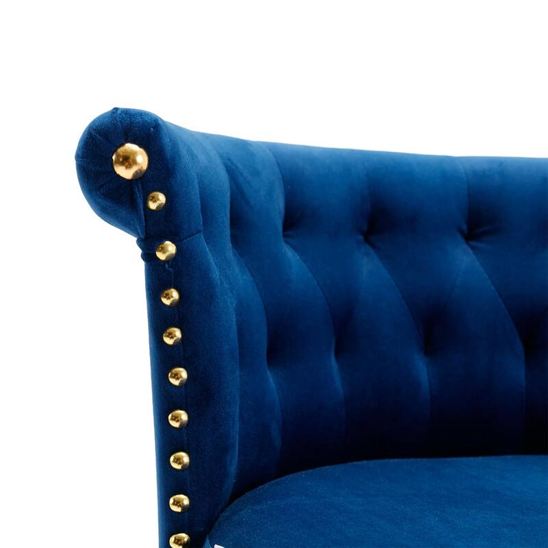 Ergonomic Swivel Bar Stools Set of 2 Adjustable Velvet Accent Chairs