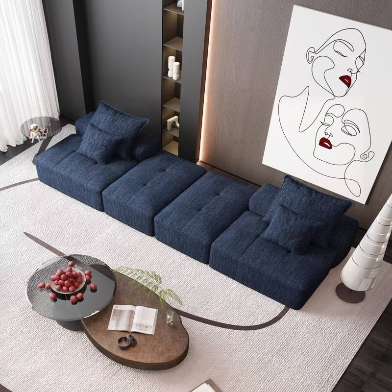 Oversized Modular Sectional Sofa,Sparkling Chenille Fabric,DIY Sofa