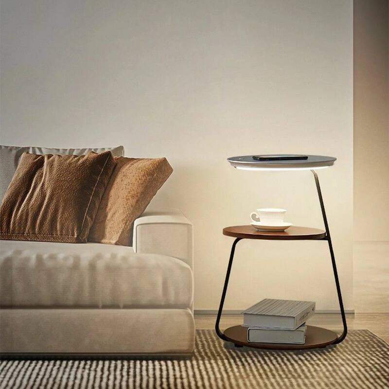 Smart Nightstand With Wireless Charger & Night Light
