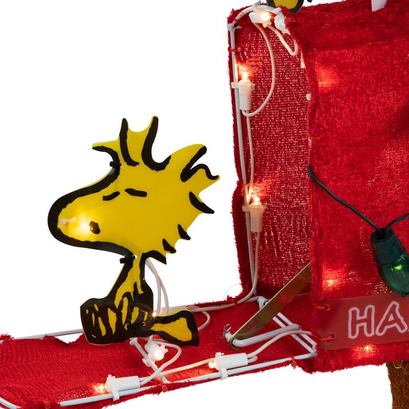 32" LED Peanuts Snoopy Mailbox Outdoor Christmas Decor Clear Lights - Multi