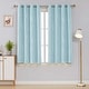 preview thumbnail 47 of 106, Deconovo Silver Line 52 Width Curtain Panel Pair (2 Panel) W52" x L54" - Sky Blue