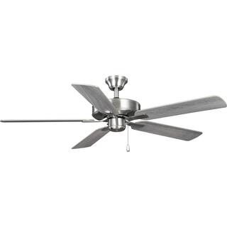 AirPro 52 in. Brushed Nickel 5-Blade Rated AC Motor Transitional Ceiling Fan - 52 in x 52 in x 12.5 in