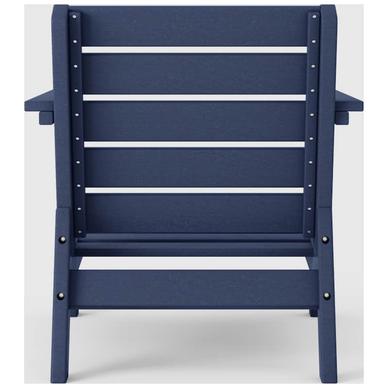 Birchwood All Weather HDPE Outdoor Patio Deep Seating Navy Blue Club Chair With Cushions (1-Piece)