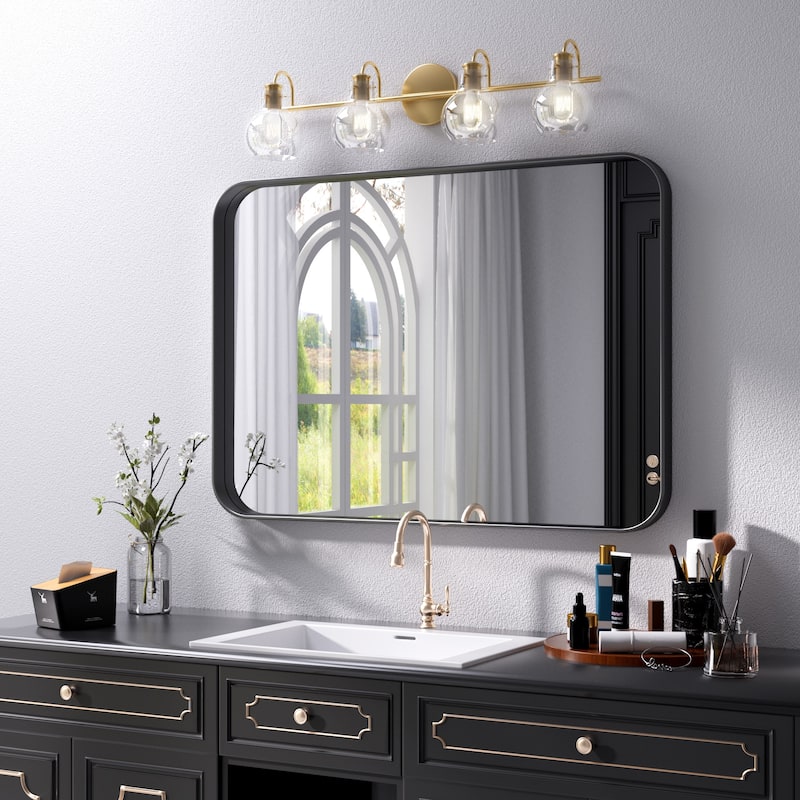 Modern Wall Mirrors Bathroom Mirrors Vanity Mirrors with Iron Framed for Multi Scenes(1 Piece)