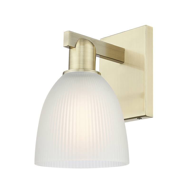 Innovations Lighting 716-1W-11-6 Castile Sconce Castile 11" Tall Wall - Antique Brass / White