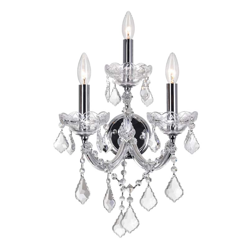 Maria Theresa 3 Light Wall Sconce With Chrome Finish - Chrome