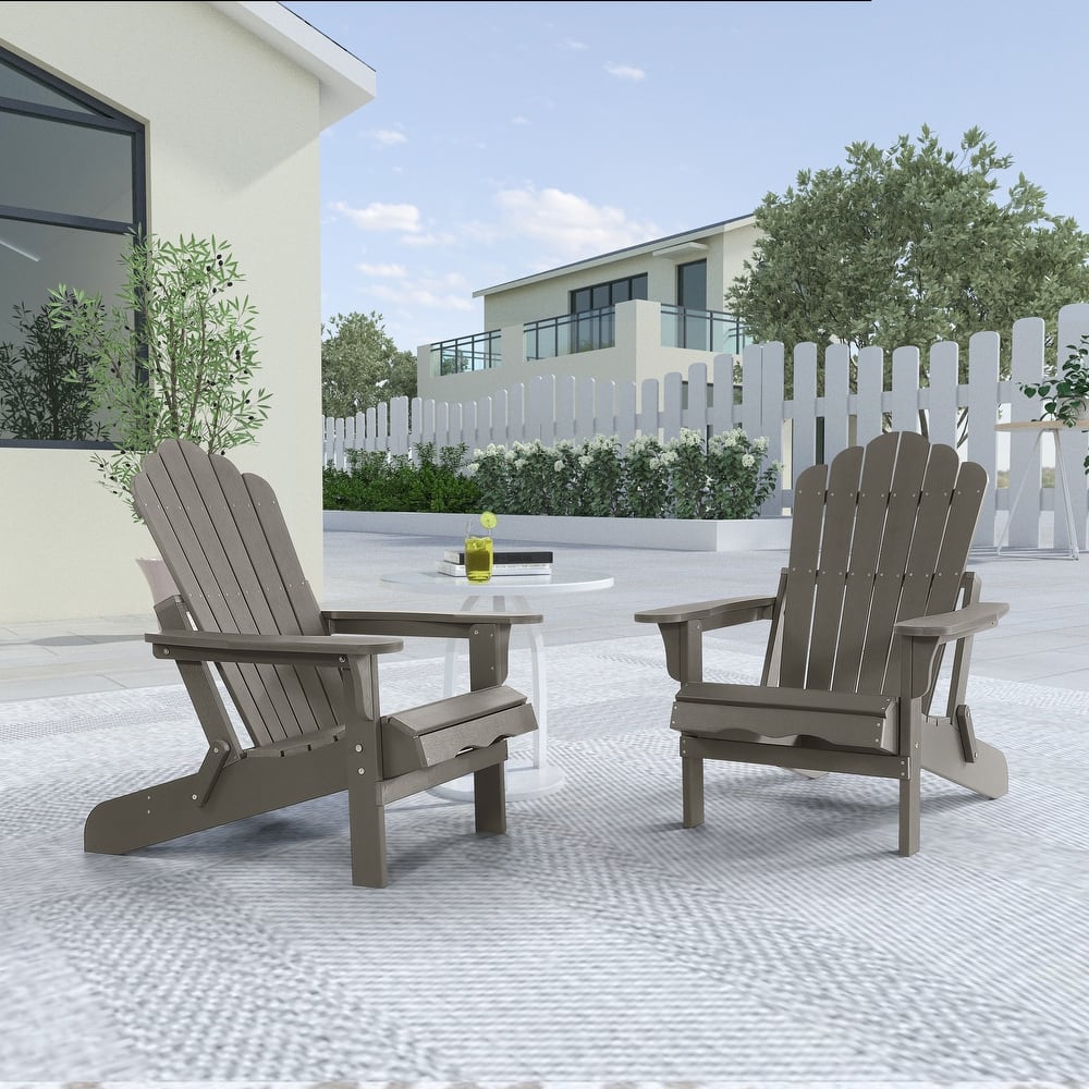 Haven Poly Resin Plastic Folding Adirondack Chair (Set of 2)