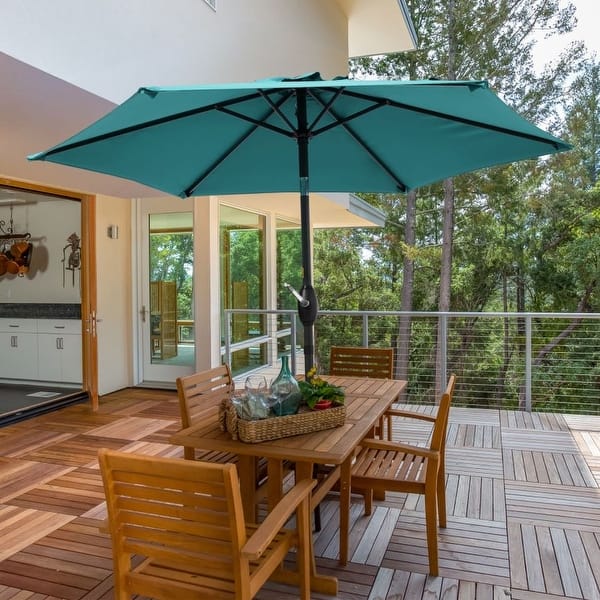 10' patio umbrella with led lights 10 ft Outdoor Patio Umbrella Solar Powered LED Lighted Sun Shade – Tuesday  Morning