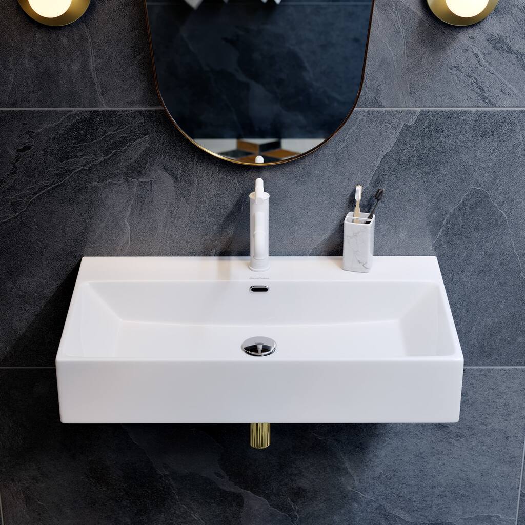 Claire 30” Rectangle Wall-Mount Bathroom Sink
