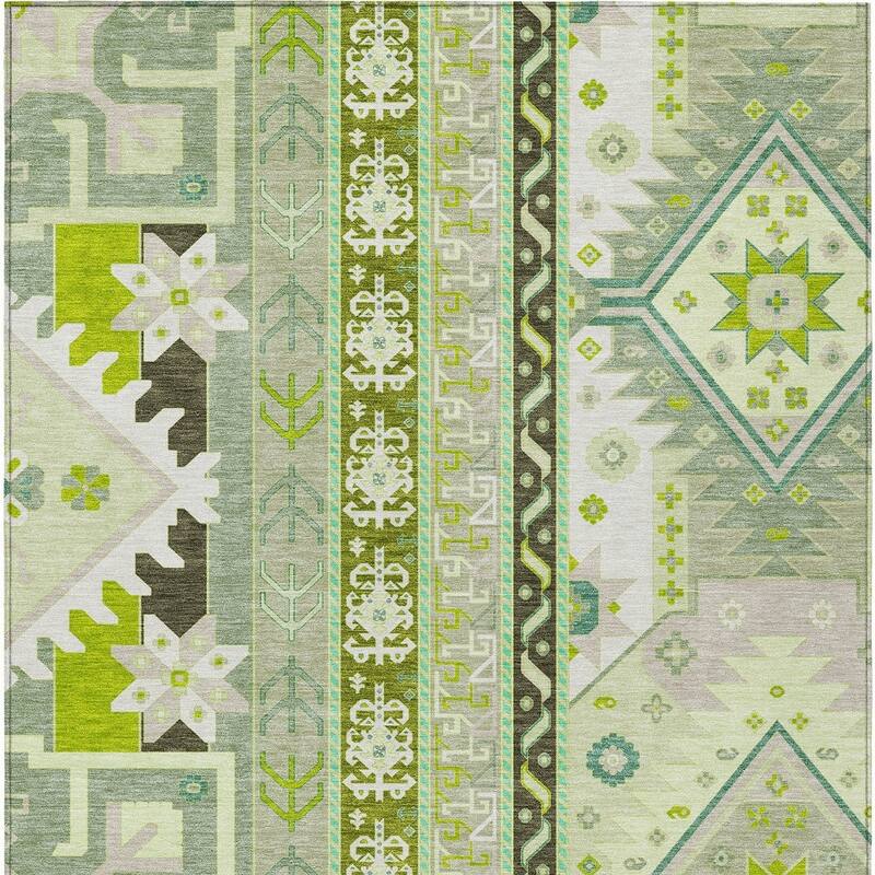 HomeRoots Aztec Transitional Rectangle Outdoor Rug