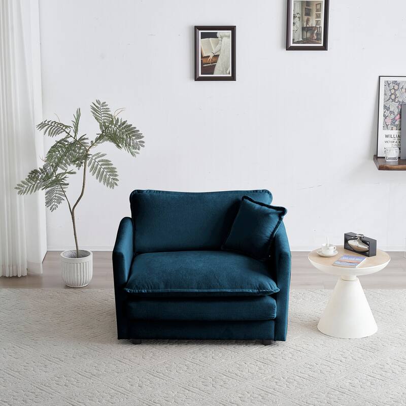 2 Seater Loveseat and Chair Set, 2 Piece Sofa and Chair Set for Living Room