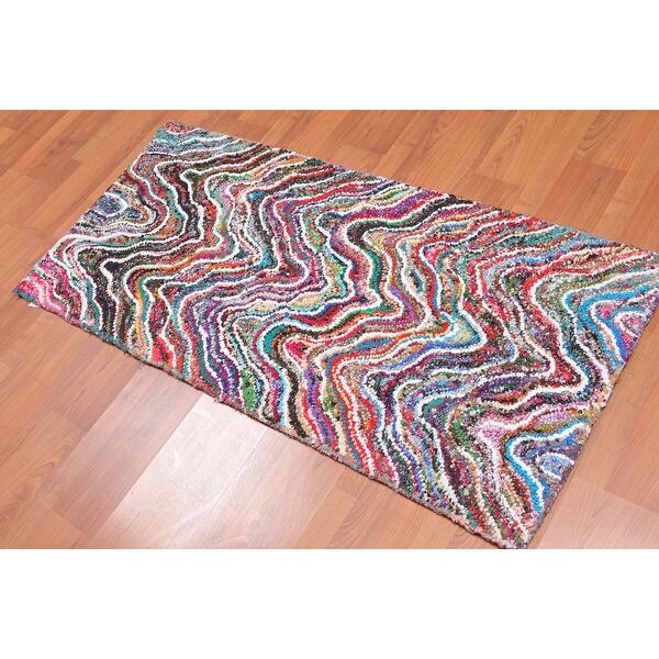 Shop 2 4x5 Hand Tufted Cotton Runner Abstract Multi Color Cotton