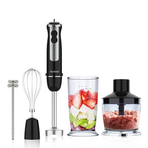 5 In 1 Hand Blender, 800W Electric Handheld Immersion Blender Mixer