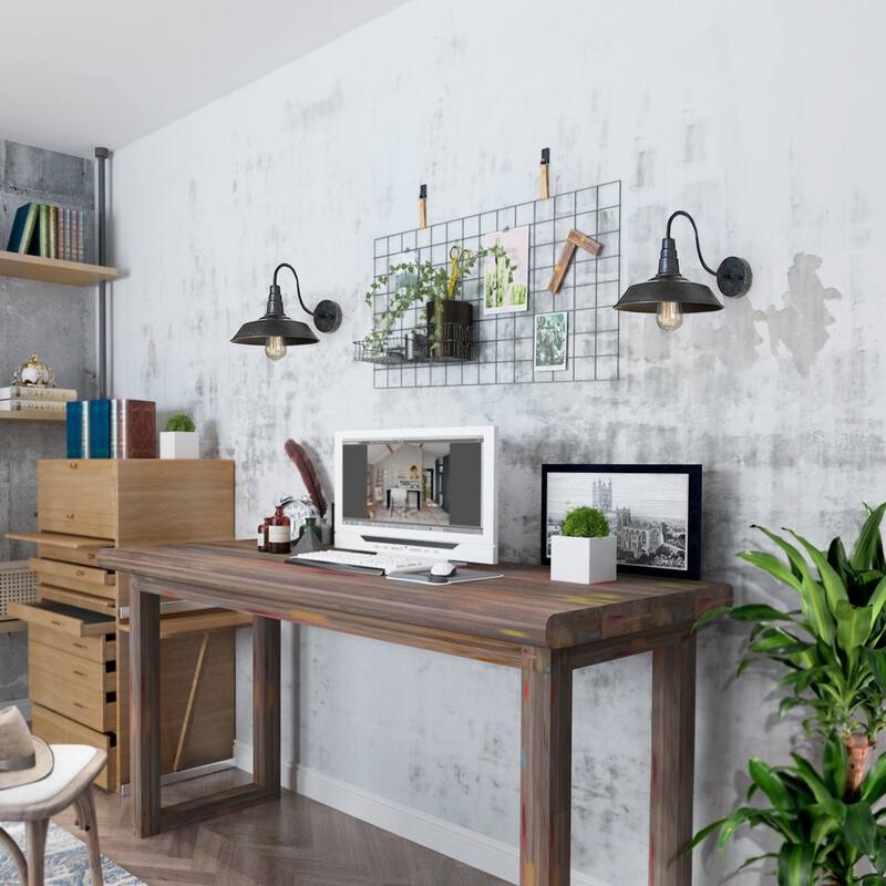 Farmhouse Farmhouse 1-Light Wall Sconces Metal Barn Warehouse Lamps