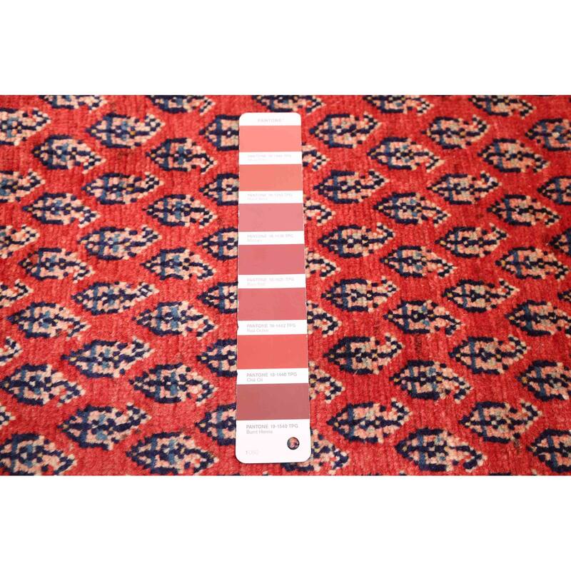 ECARPETGALLERY Hand-knotted Andelz Red Wool Rug - 3'5 x 10'4