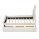 preview thumbnail 6 of 20, Velvet Rabbit-Shaped Twin Size Platform Bed with Drawers and Bed-End Storage Pocket