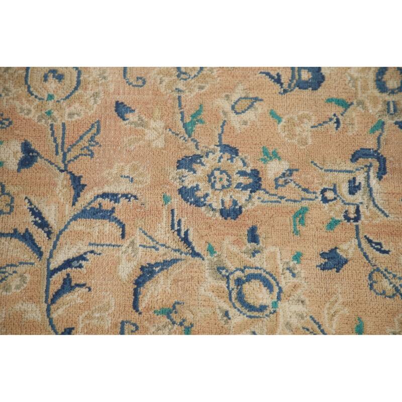 Hand Knotted Oriental 100% Wool Carpet Traditional Floral Oranges & Rust Mashad Area Rug - 12' 5'' X 9' 7''