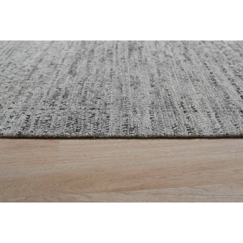 Hand-Knotted Natural Silk Grass Design Rug, 10' x 14', Gray Mix Area Rug, Elegant Luxurious Soft Texture - L