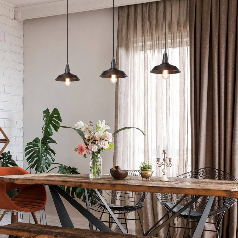 Farmhouse Industrial 1-Light Pendant Lights Pot Barn Lamps for Kitchen Island