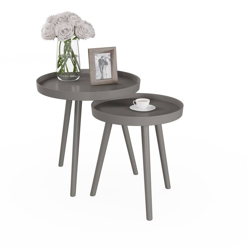 Lavish Home Set of 2 Nesting End Tables