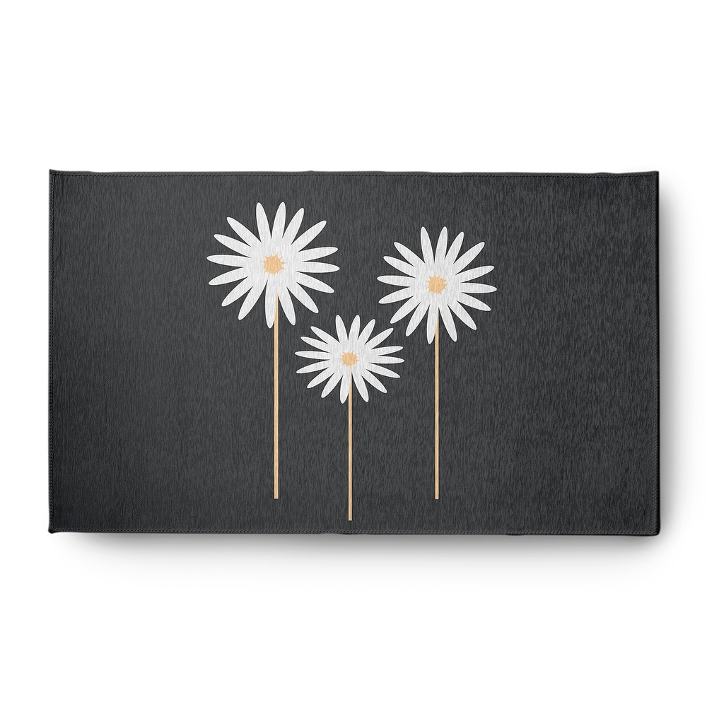 Floral Print Spring Chenille Indoor/Outdoor Rug