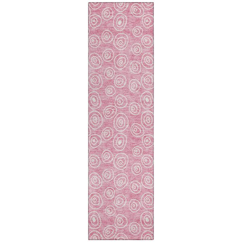 Machine Washable Indoor/ Outdoor Chantille Contemporary Bubbles Rug
